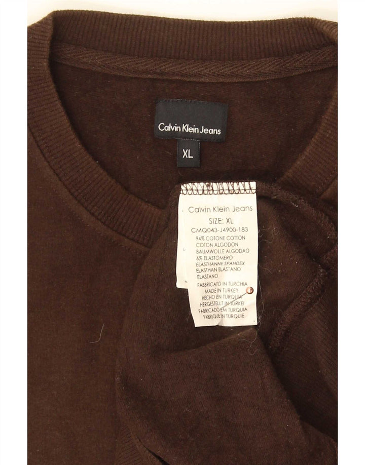 Bluza męska Calvin Klein Jeans XL, brązowa, bawełniana