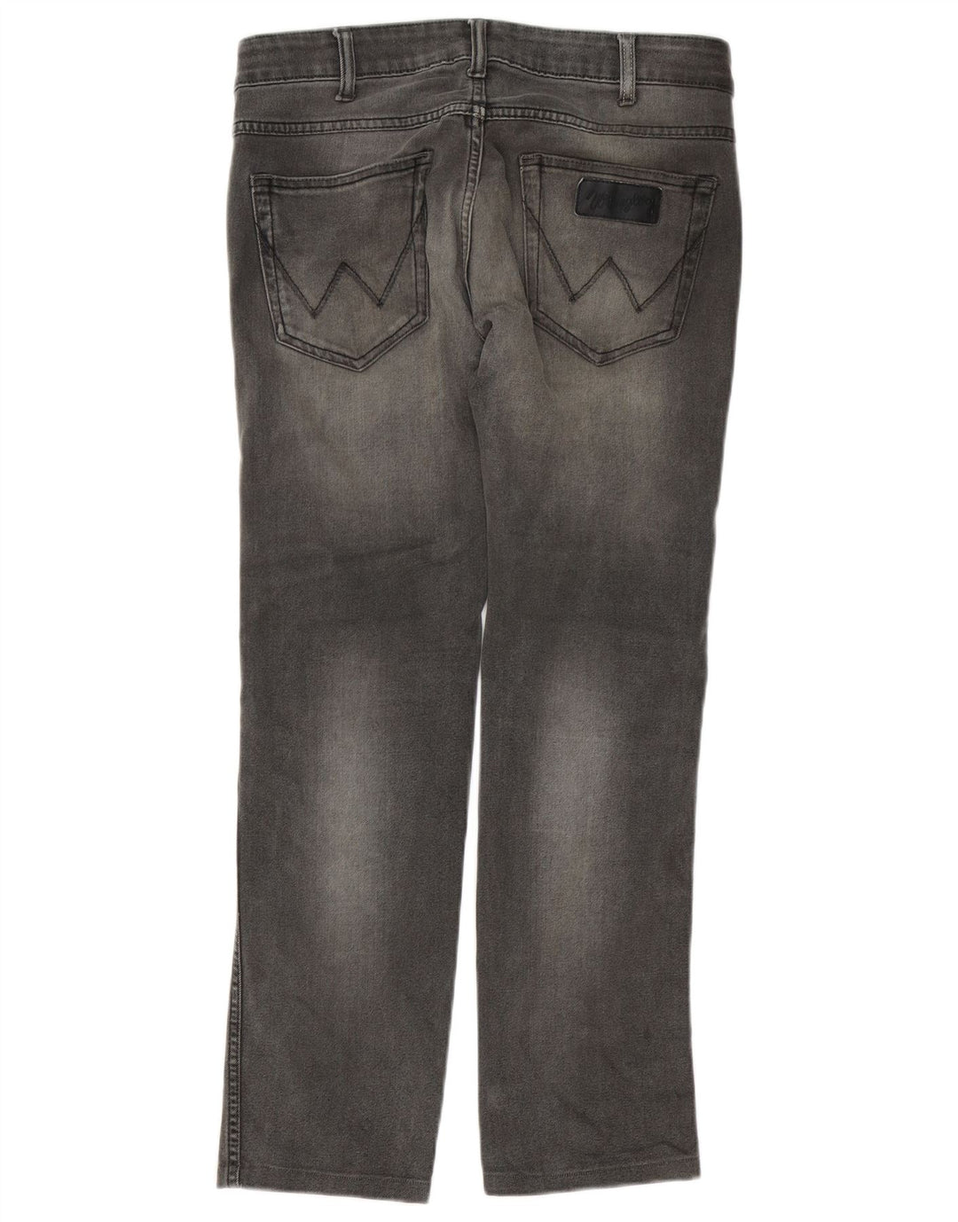 WRANGLER Męskie jeansy proste Skanders W32 L29 Szara bawełna