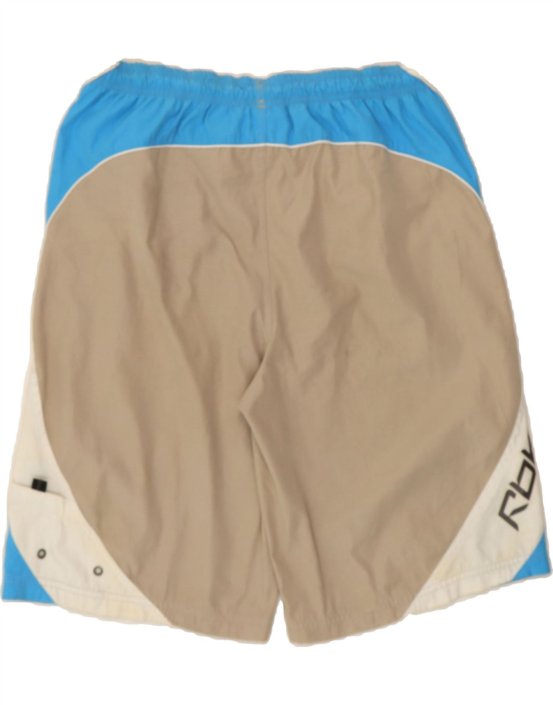 REEBOK Mens Sport Shorts Large Beige Colourblock Polyester Vintage Reebok and Second-Hand Reebok from Messina Hembry 