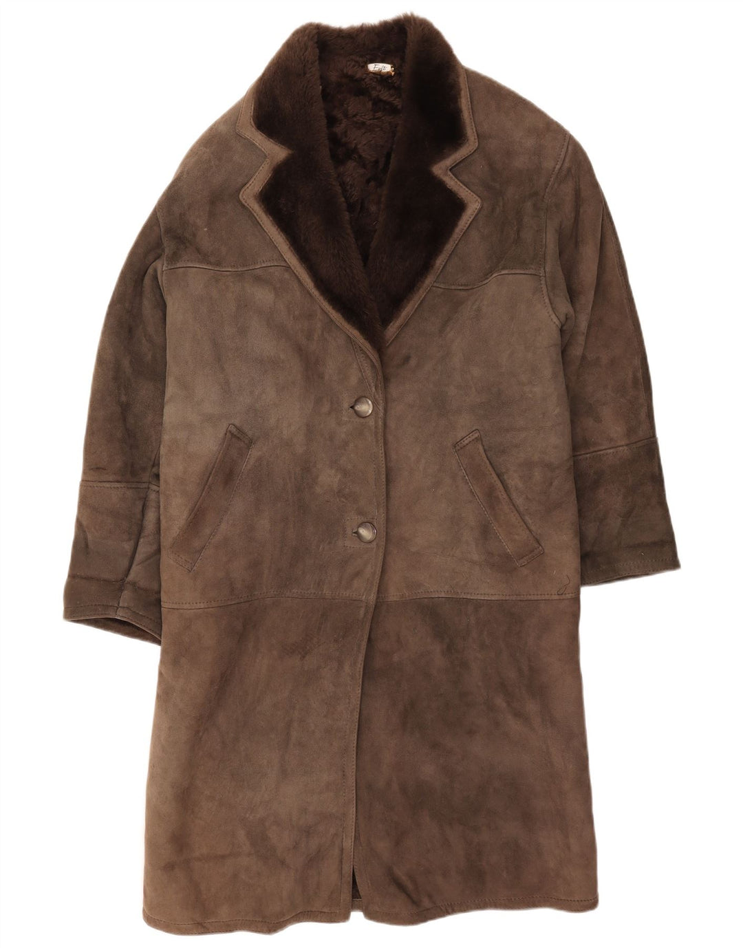 Płaszcz damski w stylu vintage IT 42 Średni szary barankowy