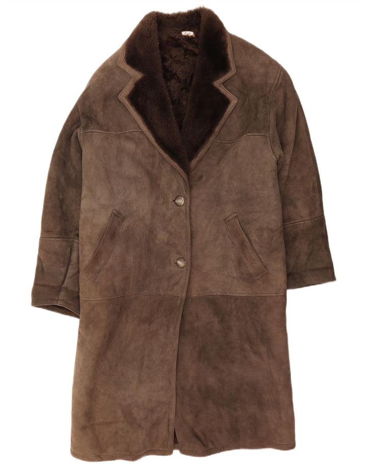 Płaszcz damski w stylu vintage IT 42 Średni szary barankowy