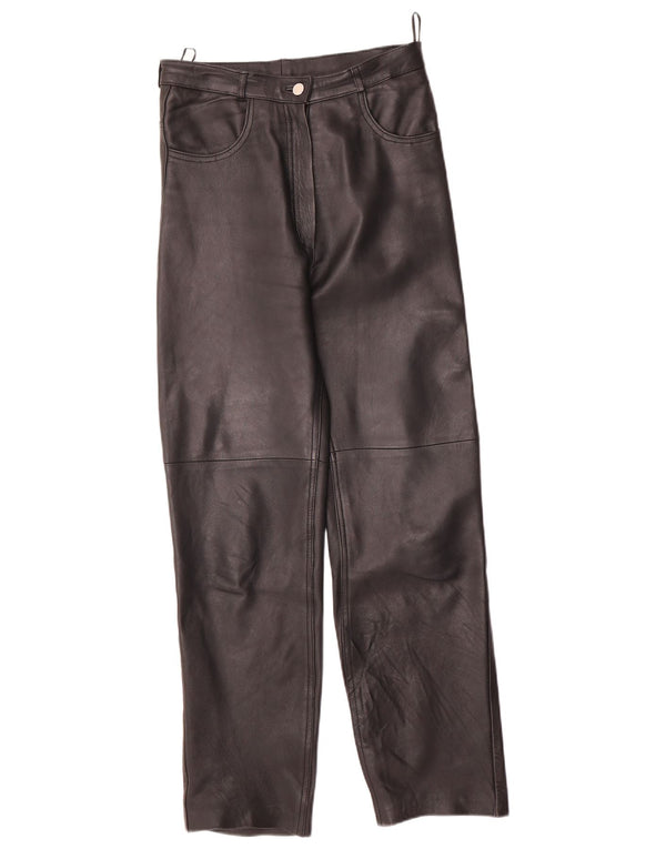 Proste spodnie damskie VINTAGE EU 40 Medium W28 L29 Czarna skóra