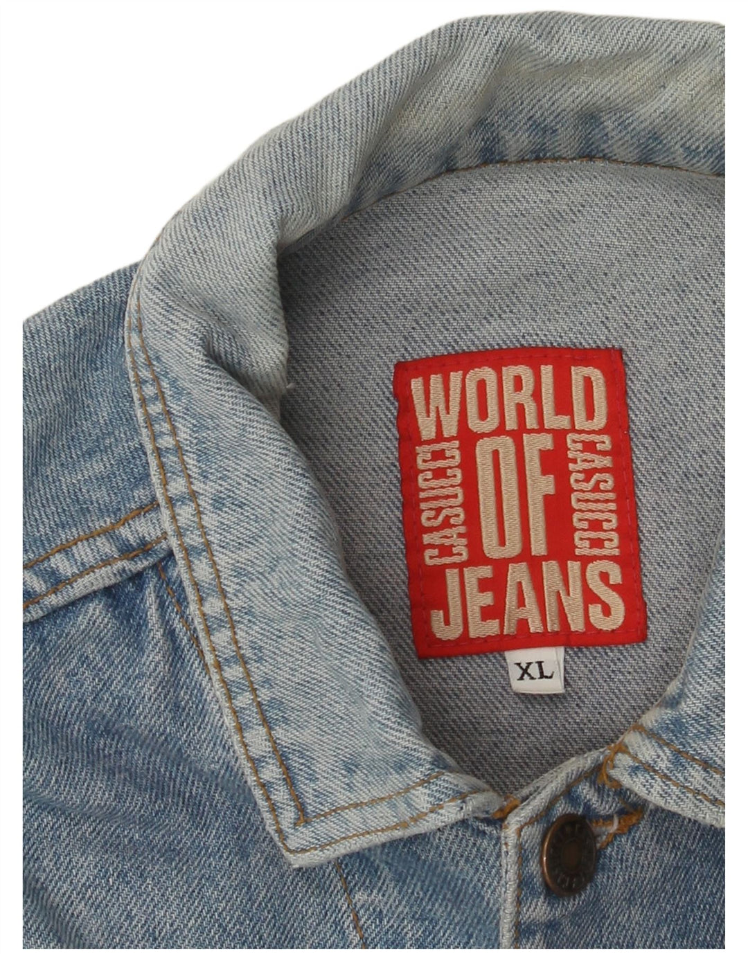 Męska kurtka dżinsowa CASSUCI UK 42 XL, niebieska, bawełniana