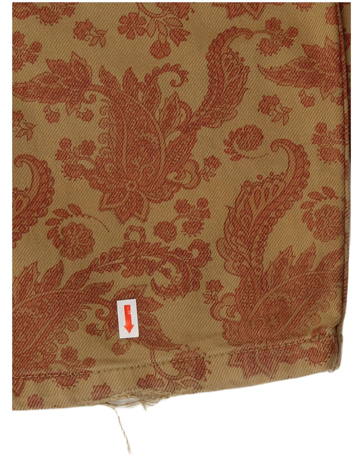 Spodnie damskie Zara o luźnym kroju, średnie W28 L30, brązowe Paisley