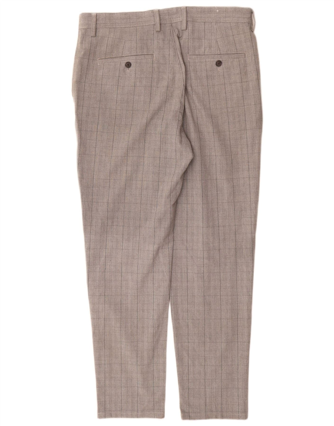 Męskie spodnie chino Zara EU 42 Large W32 L30 Szary poliester w kratę