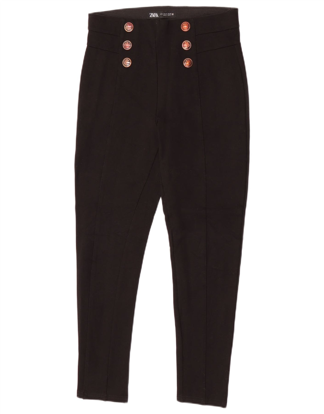 Spodnie damskie Zara Slim Casual, średnie W28 L25, czarne
