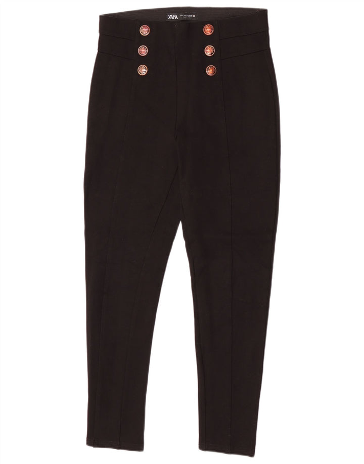 Spodnie damskie Zara Slim Casual, średnie W28 L25, czarne