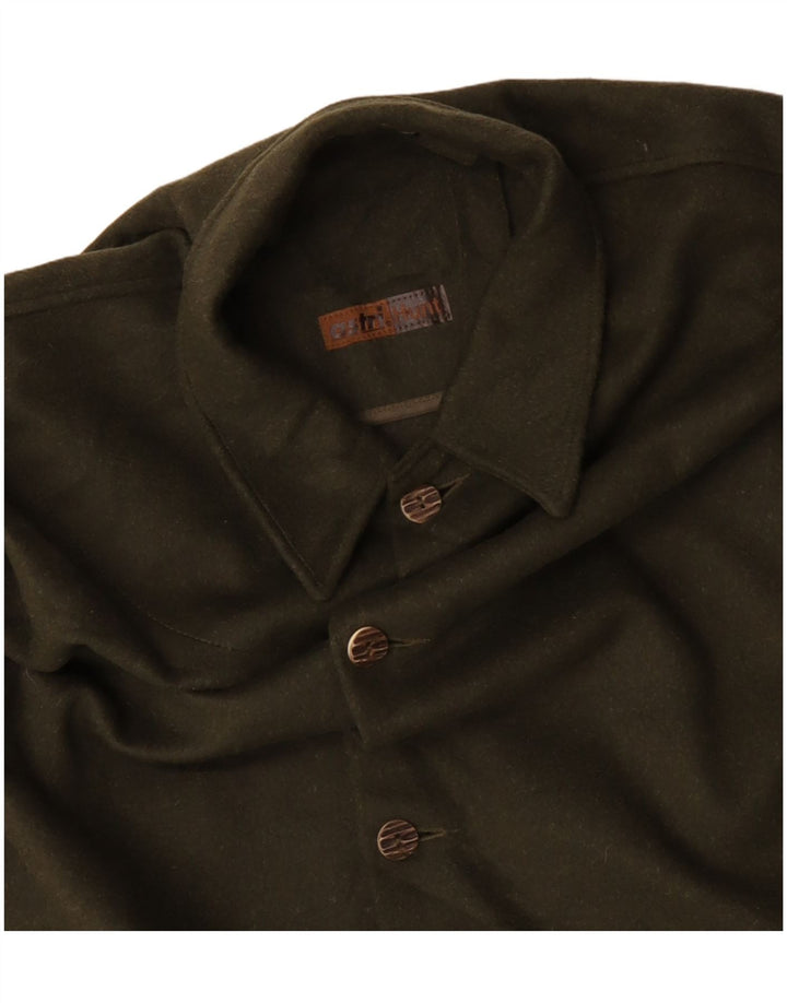 Vintage męski płaszcz poncho w jednym rozmiarze, zielony