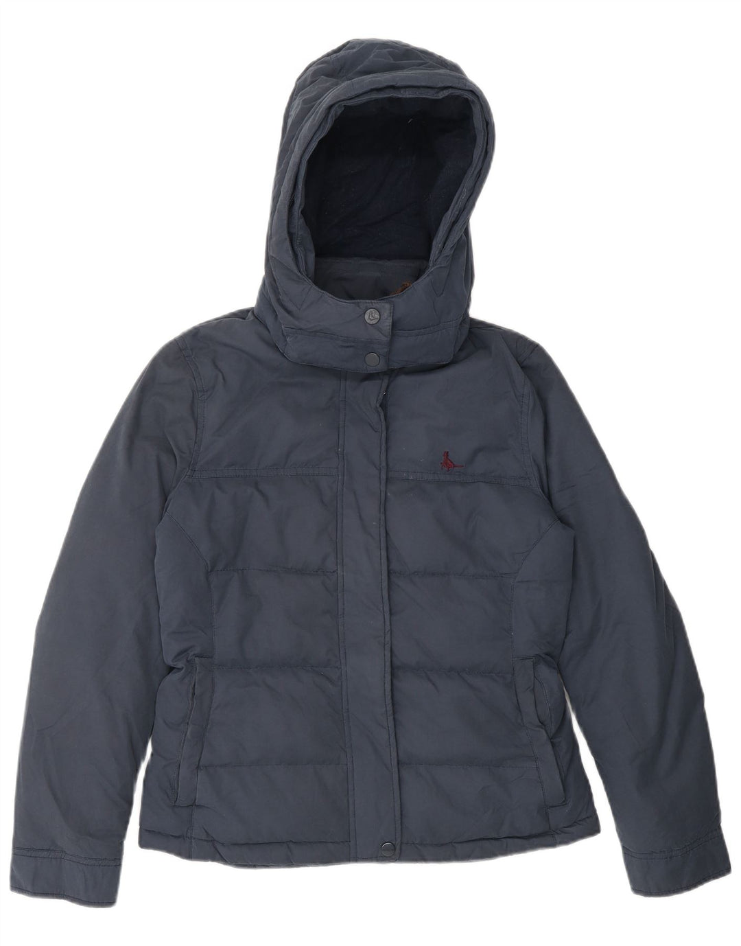 Damska ocieplana kurtka z kapturem Jack Wills UK 8, mała, granatowa, poliester