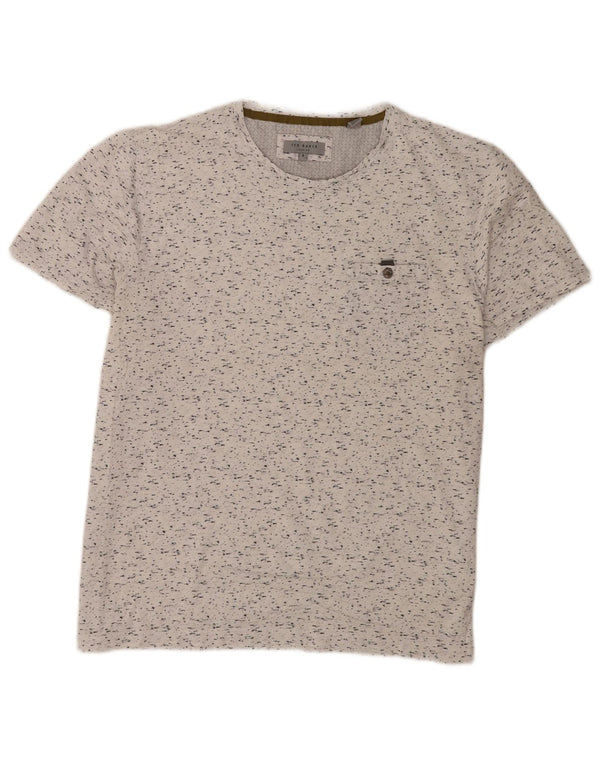 T-shirt męski Ted Baker, rozmiar 5 XL, biała bawełna w plamki
