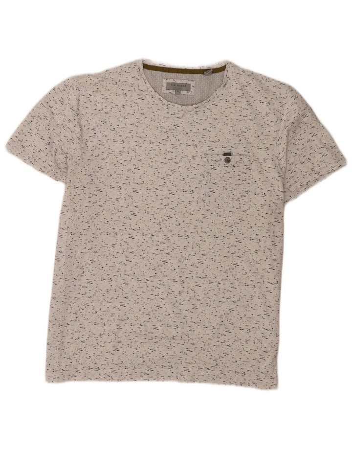 T-shirt męski Ted Baker, rozmiar 5 XL, biała bawełna w plamki