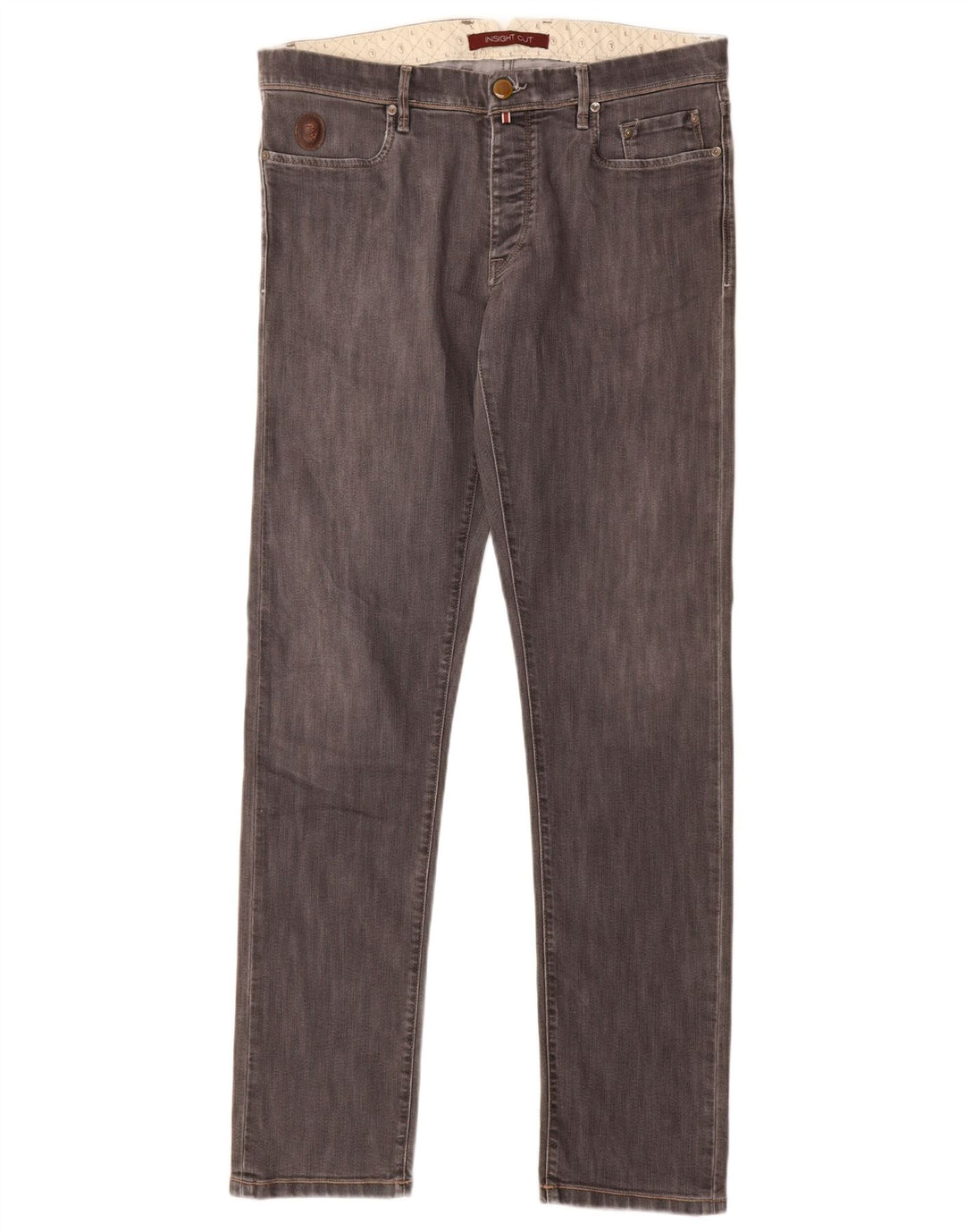 Męskie jeansy typu slim Trussardi W33 L34 Szara bawełna
