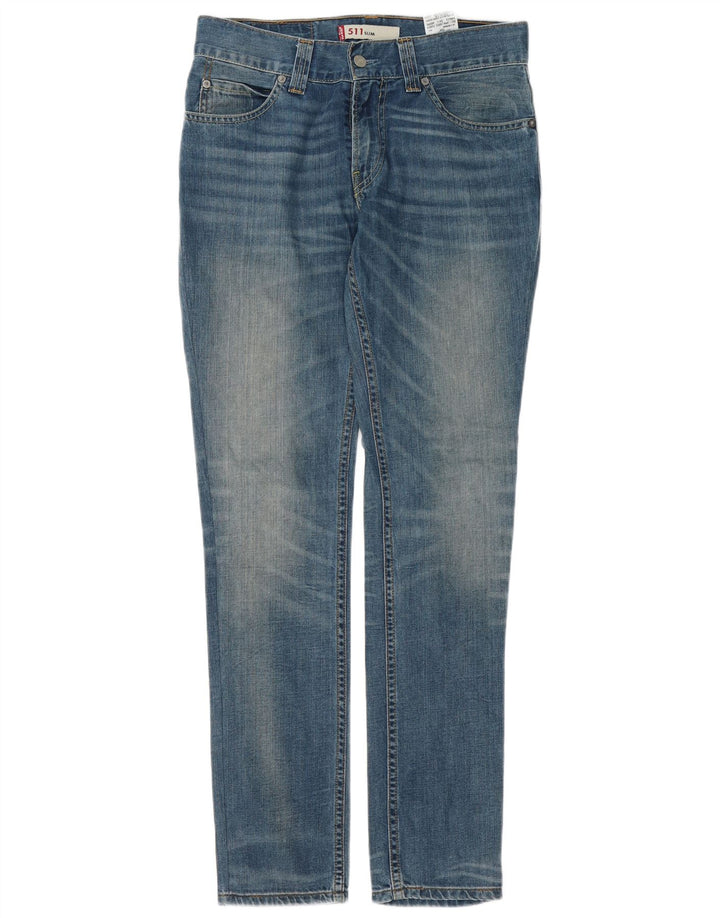 Damskie jeansy Levi's 511 Slim W32 L34 Niebieskie bawełniane