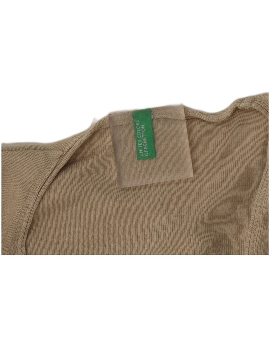 Sweter damski Benetton z dekoltem w kształcie litery V, UK 8, mały beż