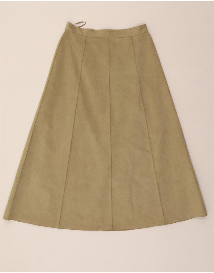 VINTAGE Womens A-Line Skirt IT 36 XS W25  Beige Polyester Vintage Vintage and Second-Hand Vintage from Messina Hembry 