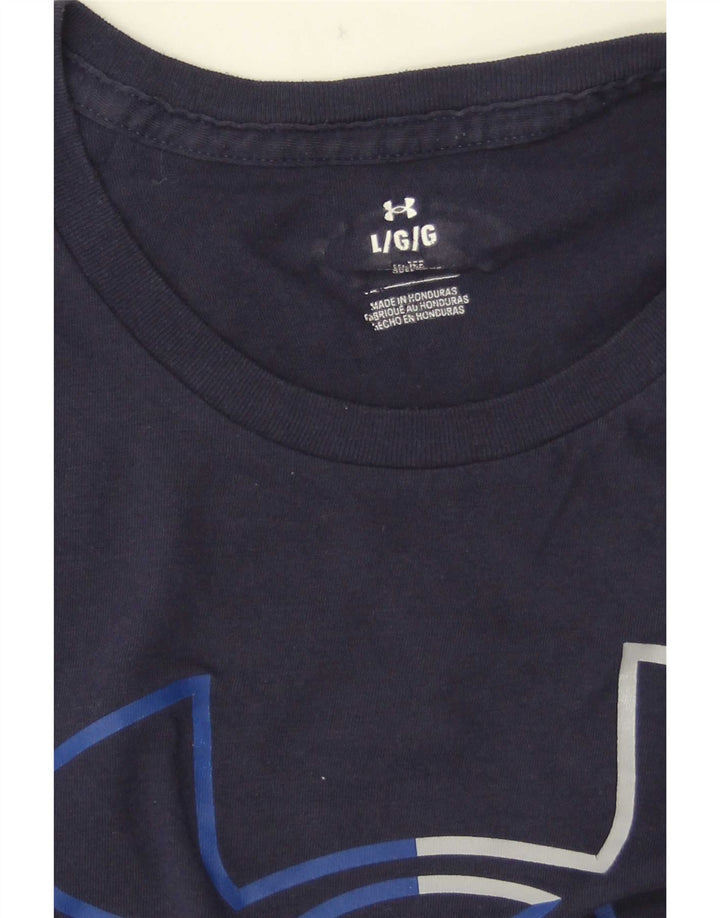Męski T-shirt z grafiką Under Armour, duży, granatowy