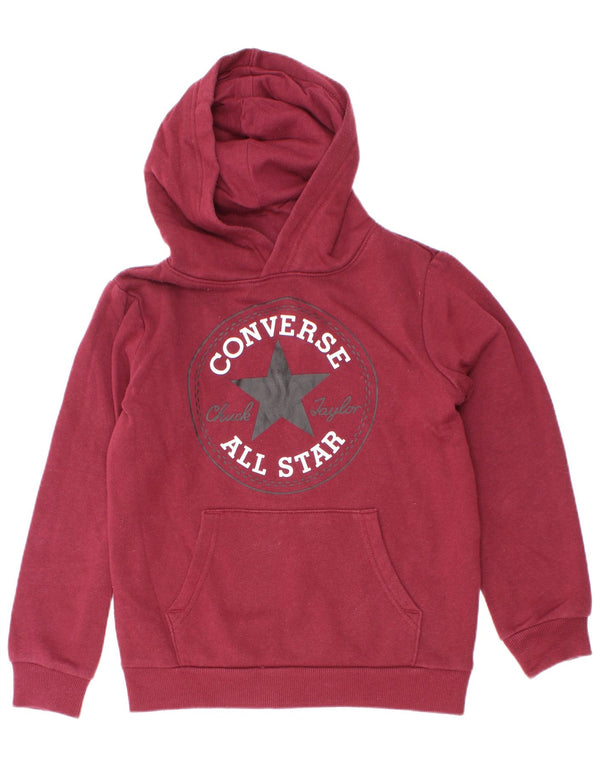 Chłopięcy sweter Converse Chuck Taylor z grafiką, 6-7 lat, bordowa bawełna