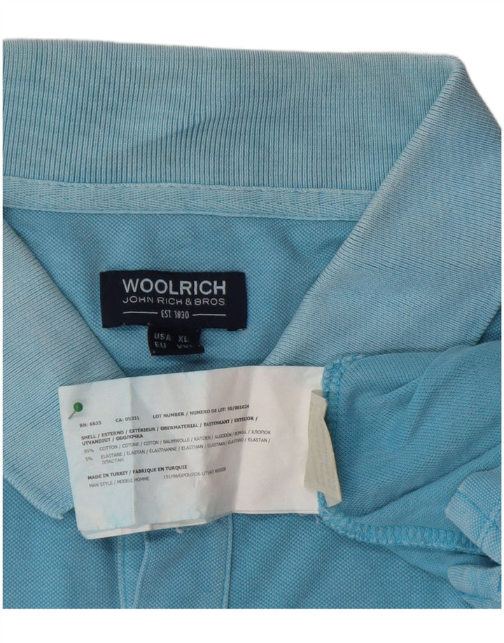 Męska koszulka polo Woolrich 2XL, niebieska, bawełniana