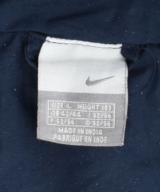 Męska kurtka wiatrówka NIKE UK 42/44, duży granatowy poliester