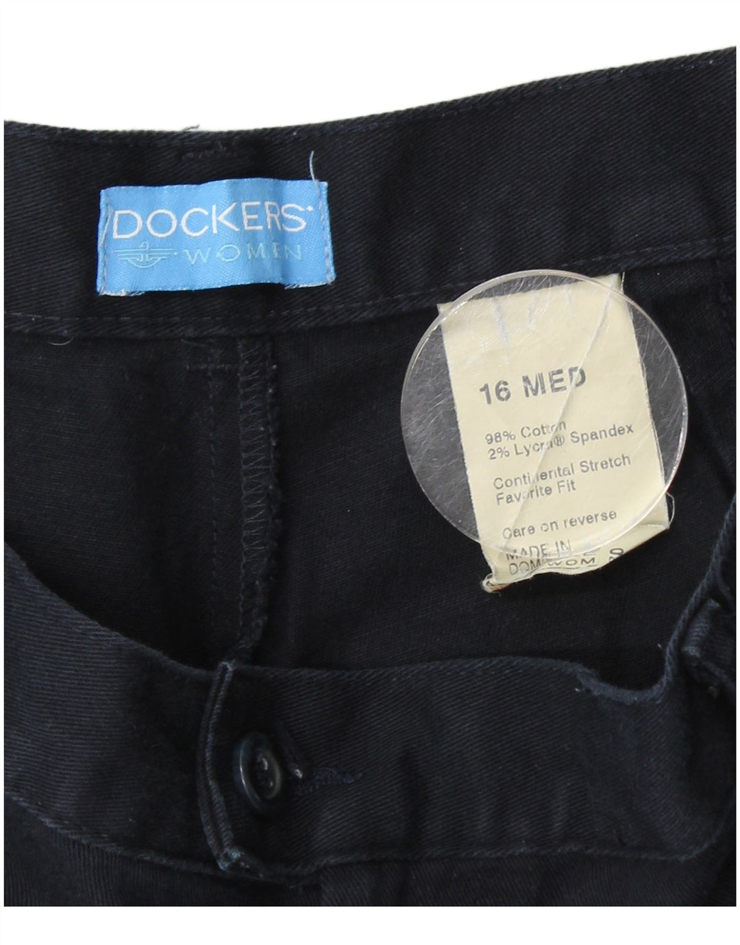 DOCKERS Damskie spodnie codzienne z wysokim stanem US 16 2XL W34 L30 Granatowe