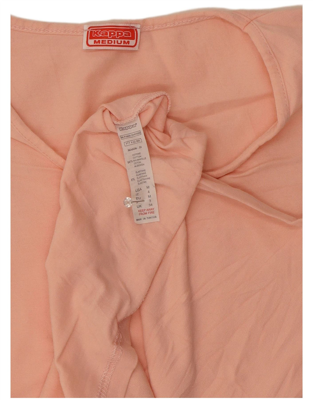 T-shirt damski Kappa Top UK 12 Średni różowy bawełniany