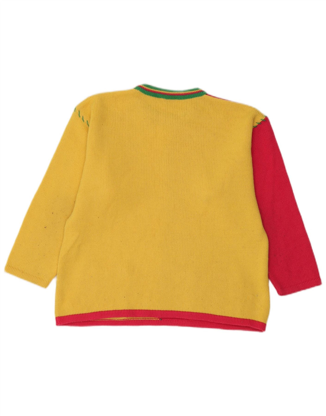 Damski sweter z wycięciem pod szyją Brummell UK 12 w kolorze średniożółtym