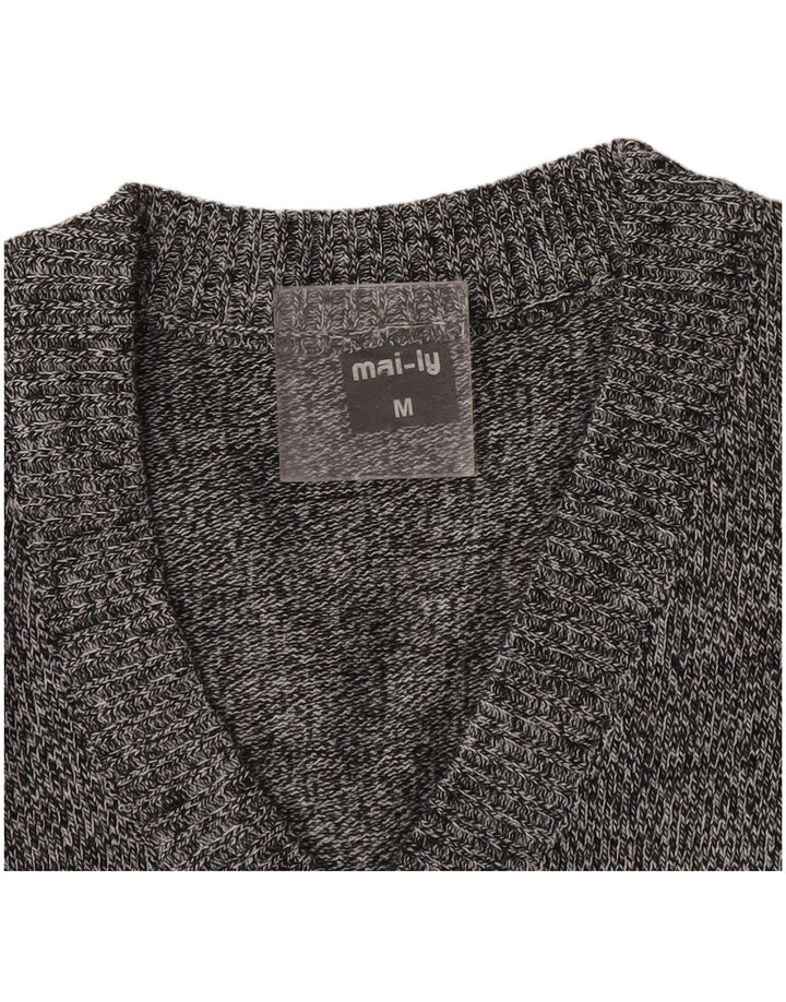 Tank top męski w stylu vintage, w średnie szare paski