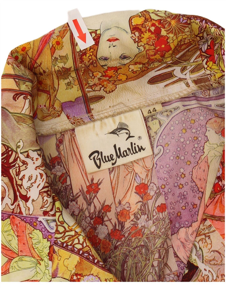 Damska marynarka VINTAGE z grafiką, zapinana na 4 guziki IT 44, średnia, wielokolorowa