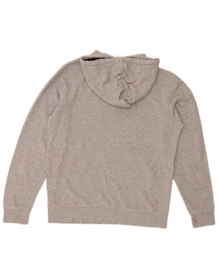 Męski sweter z kapturem Jack & Jones z grafiką, duży, szary, z blokami kolorów