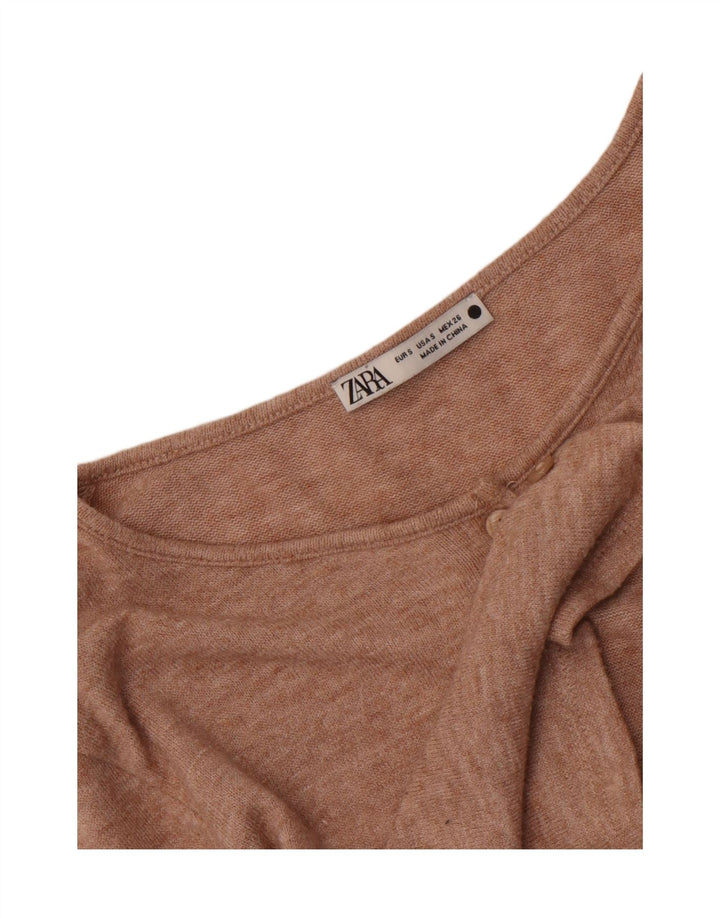 Krótki top damski Zara UK 8 Small Beige Flecked