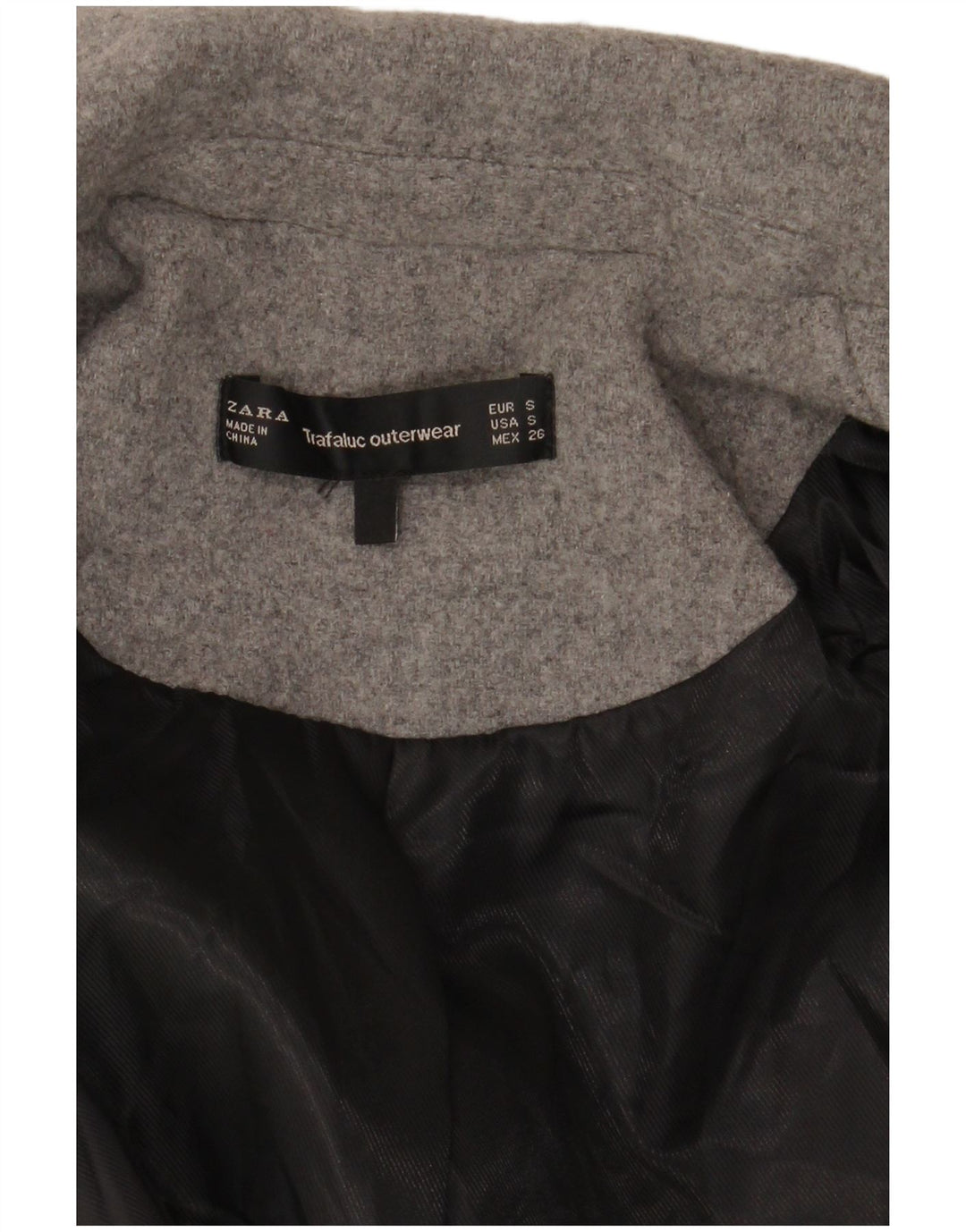 Dwurzędowy płaszcz damski ZARA UK 10 Small Grey