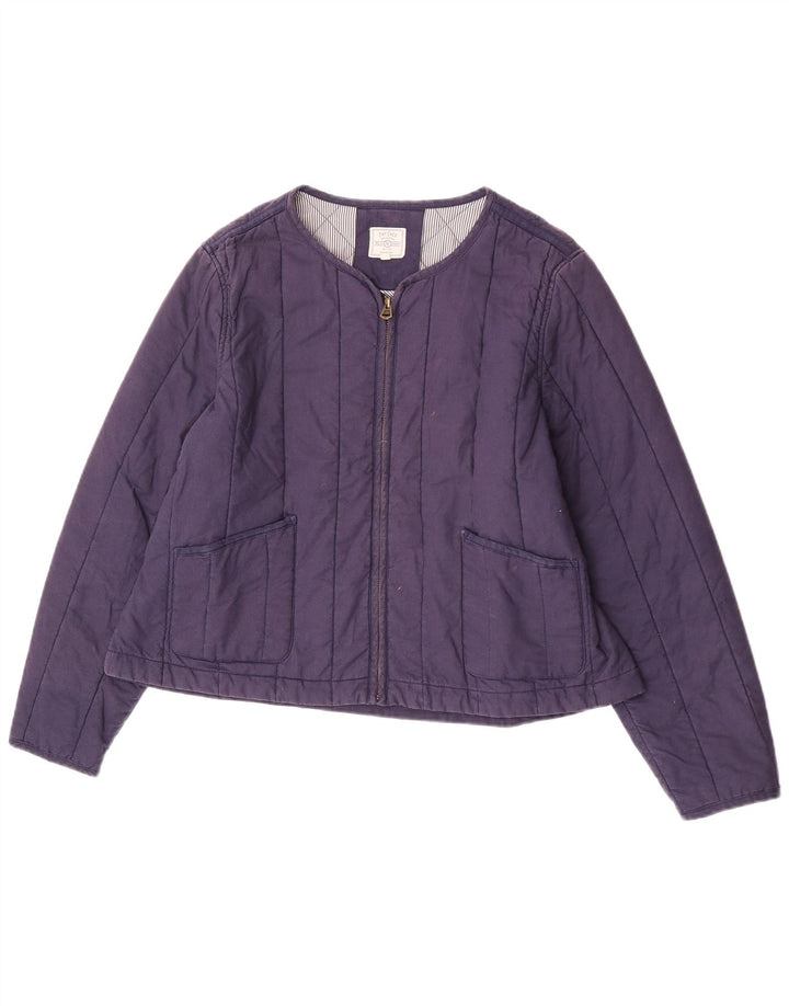 Damska pikowana kurtka Fat Face UK 18 XL, granatowa, bawełniana