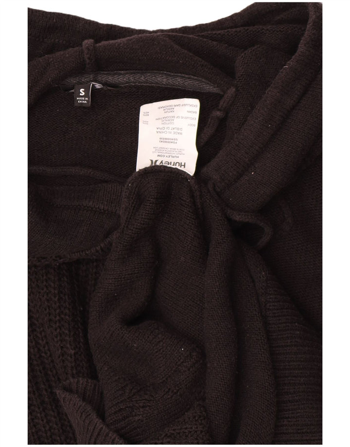 Damski sweter oversize Hurley UK 10 Small, czarny, bawełniany