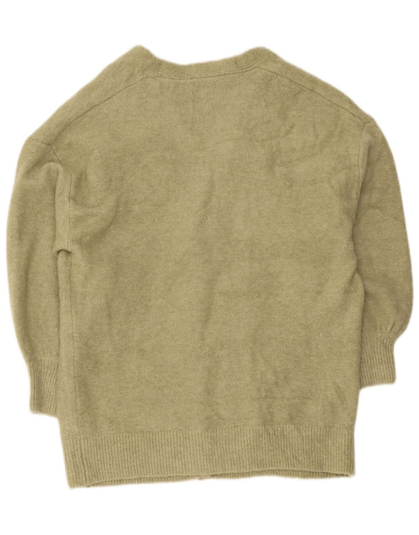 Damski sweter oversize Zara UK 10, mały, khaki, akryl