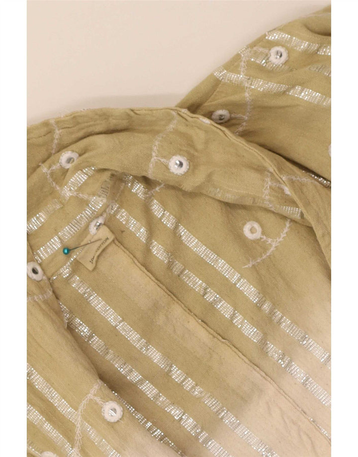 Vintage damski kardigan z rękawem 3/4, UK 12, średni, wielobarwny