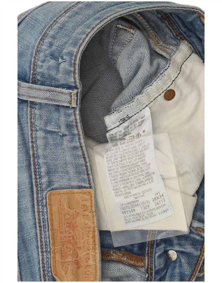 Damskie jeansy Levi's 570 Straight W28 L30 Niebieskie bawełniane