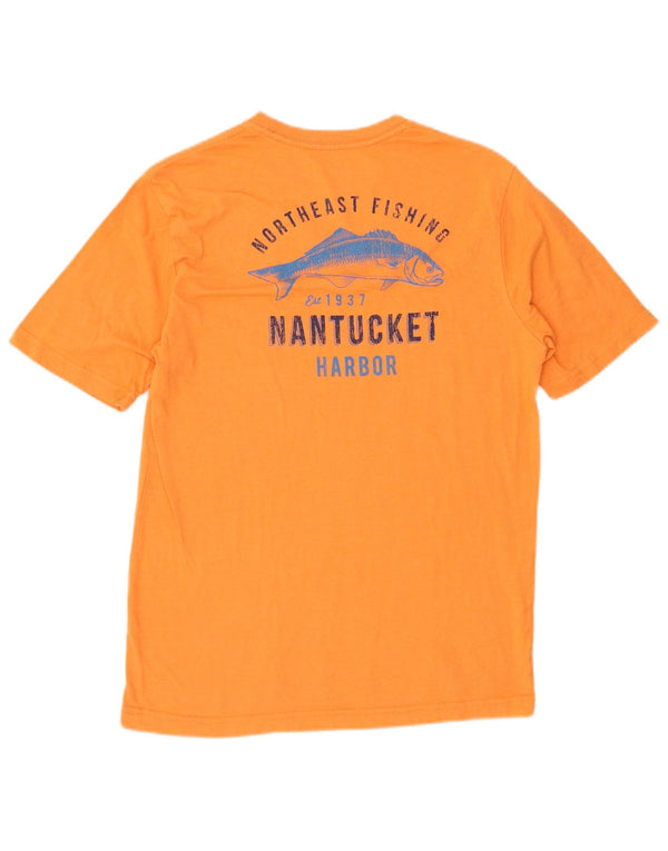 IZOD Męski T-shirt z grafiką Salt Water, mały, pomarańczowy