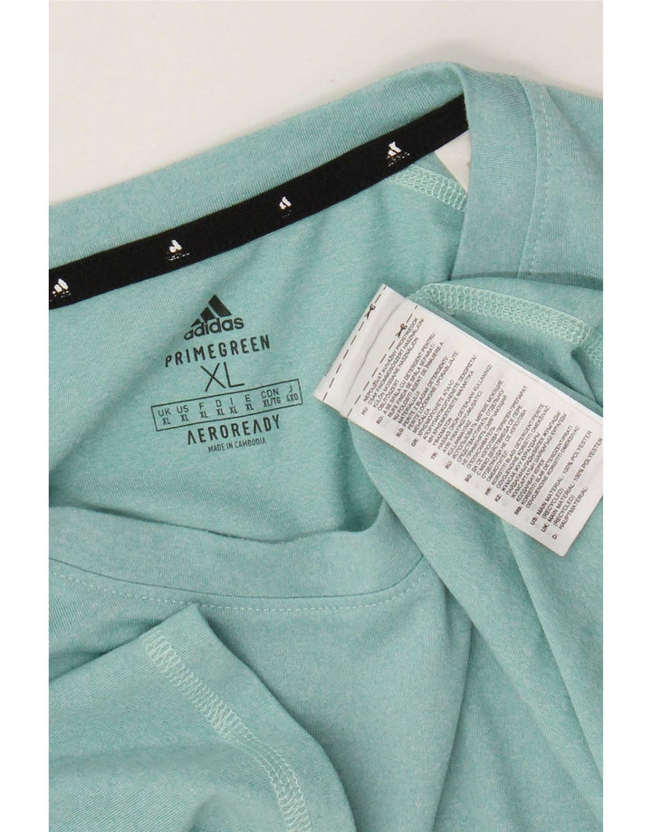 Męska koszulka Adidas Aeroready Top XL Turkusowy poliester