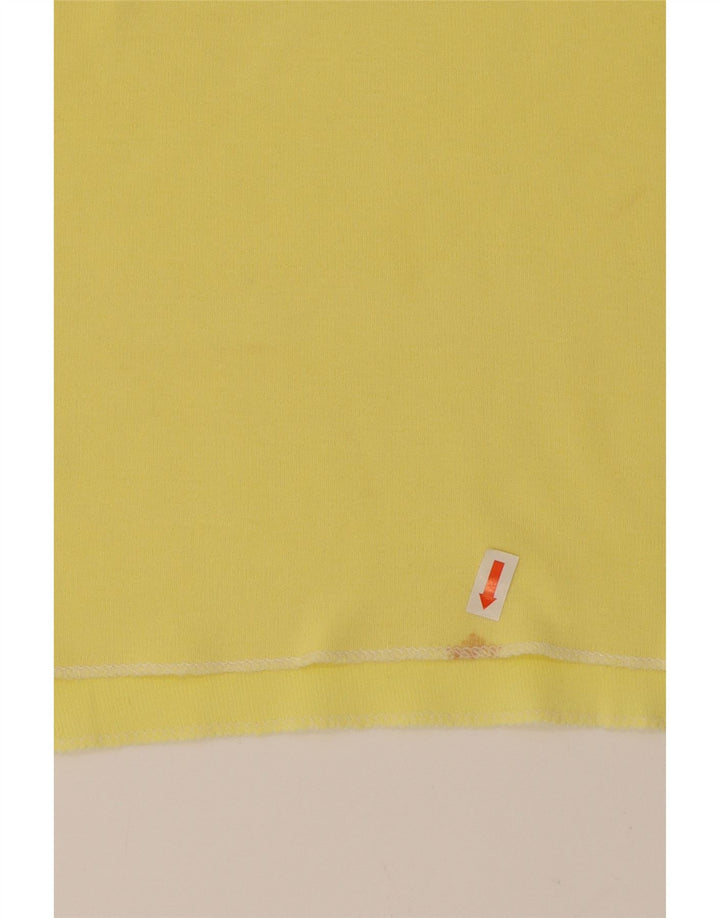 BENETTON Mens T-Shirt Top Medium Yellow Cotton Vintage Benetton and Second-Hand Benetton from Messina Hembry 