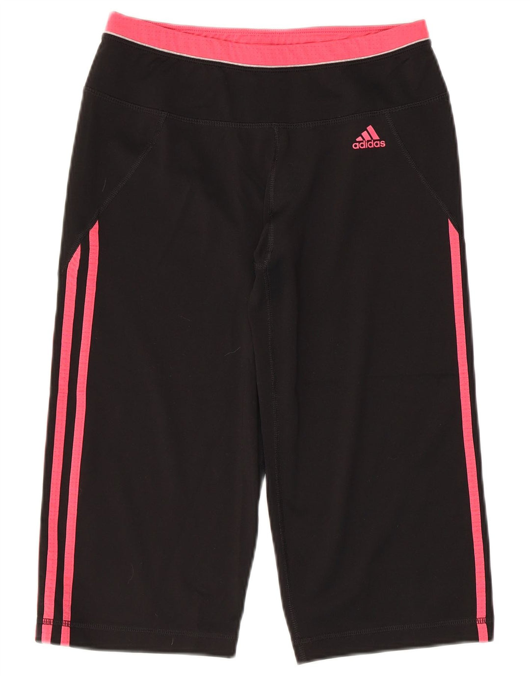 Damskie legginsy ADIDAS Climalite Capri UK 8/10, małe, czarne, poliestrowe