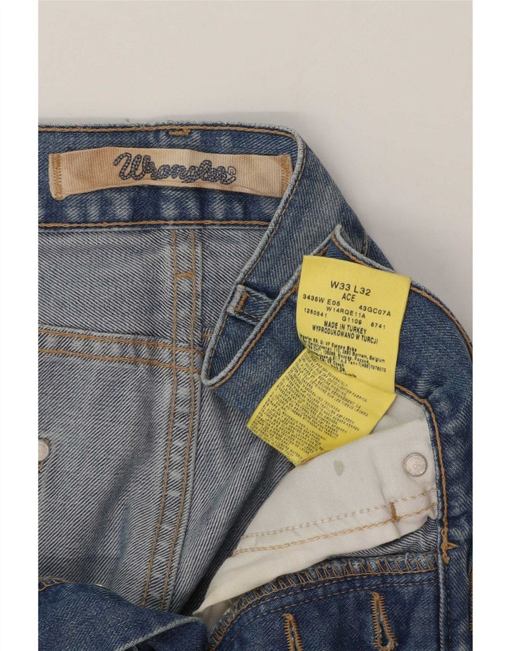 Męskie jeansy Wrangler Ace Straight W33 L29 Niebieskie bawełniane