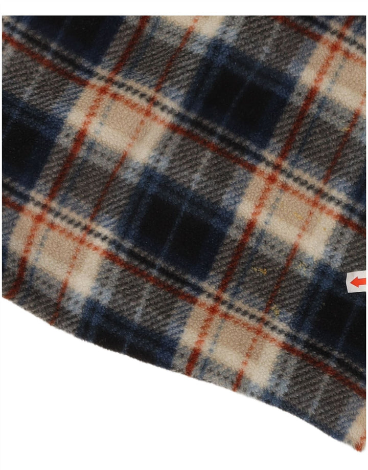 ATLAS FOR MEN Męska koszula polarowa 3XL z poliestru w niebieską kratkę