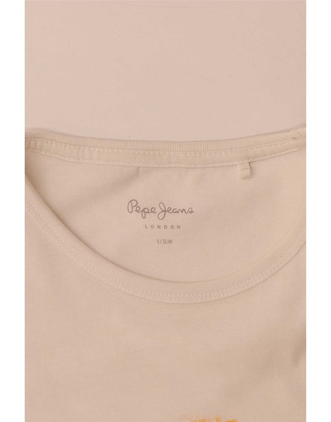 Męska koszulka wąska z grafiką PEPE Jeans, mała, biała