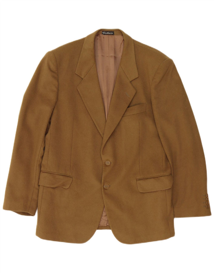 Vintage męska marynarka zapinana na 2 guziki IT 52 XL Khaki Cashmere