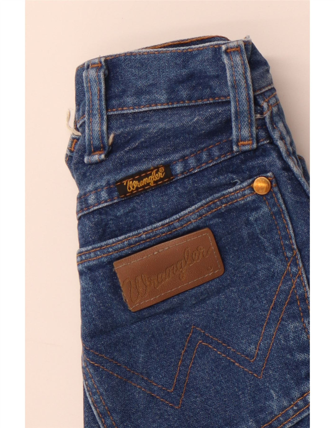 Damskie spodenki jeansowe Wrangler z wysokim stanem W22 2XS niebieskie