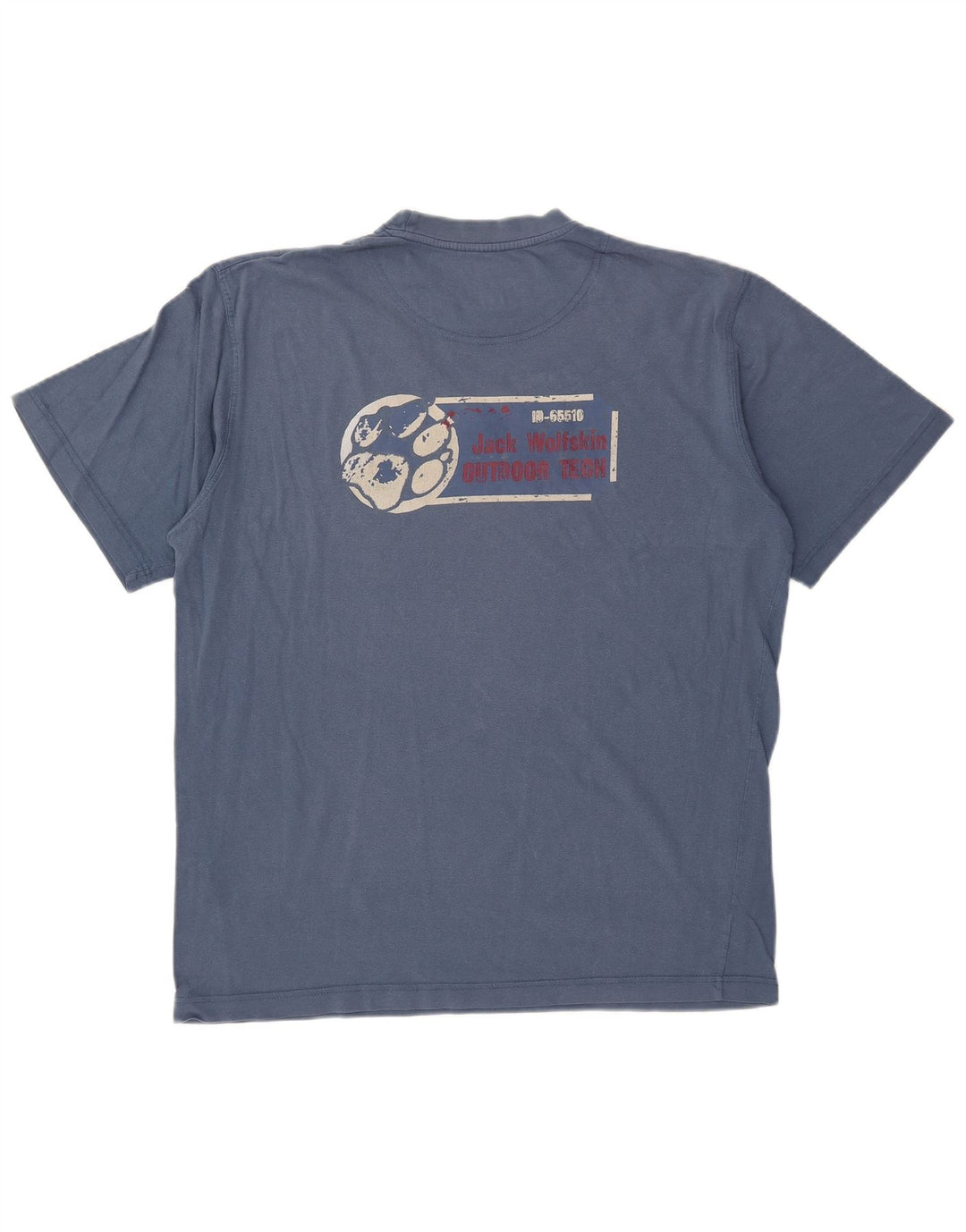 Męski T-shirt z grafiką JACK WOLFSKIN, duży, granatowy, bawełniany