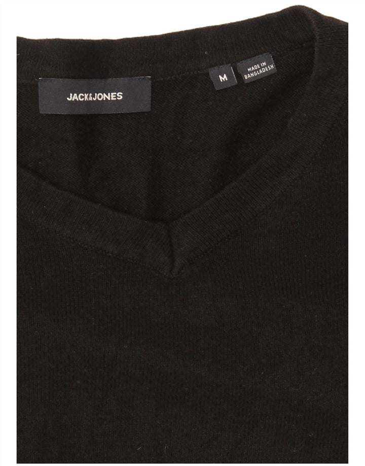Męski sweter Jack & Jones z dekoltem w kształcie litery V, średni czarny