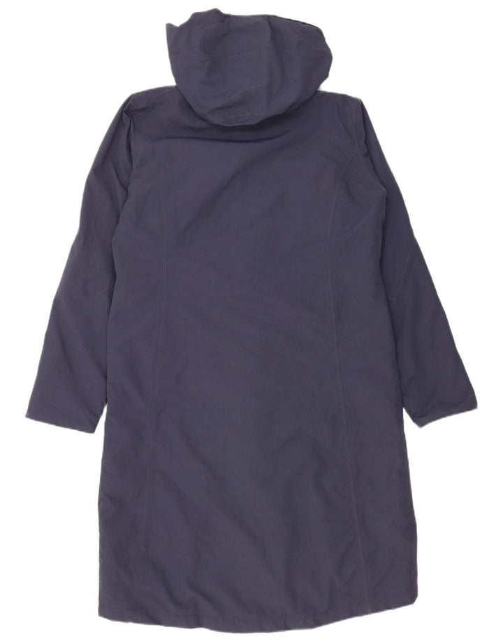 Kurtka damska Rohan z kapturem, oversize, parka UK 10, mała, granatowa