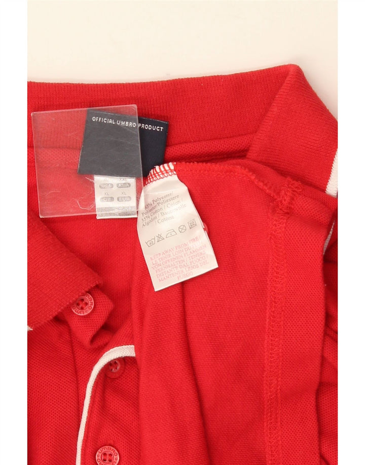 Męska koszulka polo UMBRO XL, czerwona, bawełniana