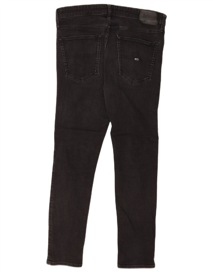 Męskie jeansy slim fit Tommy Hilfiger W34 L29 Czarna bawełna
